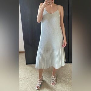 Abercrombie & Fitch Blue and White Maxi Sundress with V-Neck